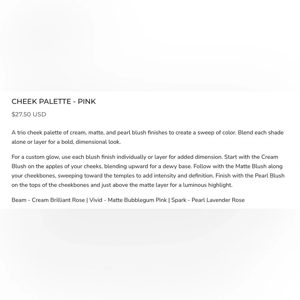 NEW pear nova Pink Cheek Blush Palette